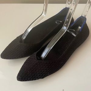 ROTHYS Black pointy flats size 7.5